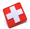 PVC Rubber Red Cross Badge